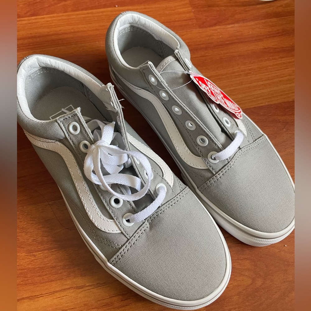 Vans Old Skool Drizzle gray/White Women Size 7/Men 5.5